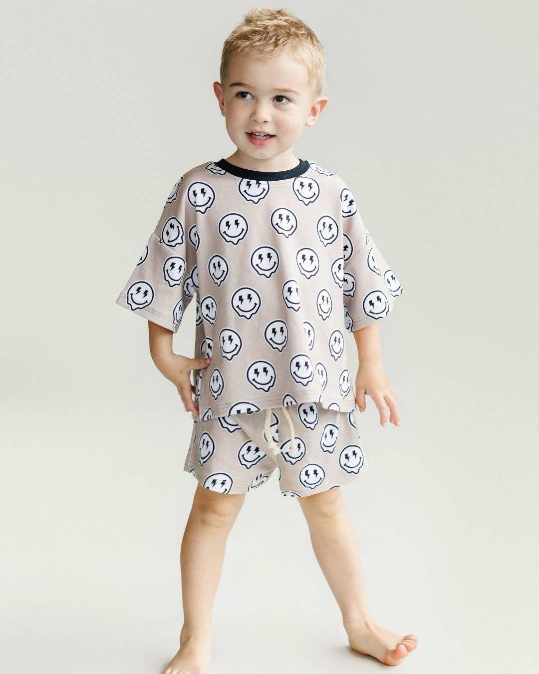 Drippy Smiley Shorts Set