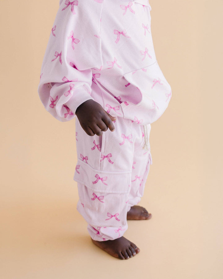 Pink Bows Cargo Jogger Set