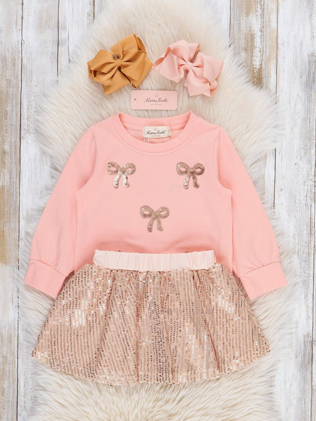 Sparkle Bow Tulle Skirt Outfit