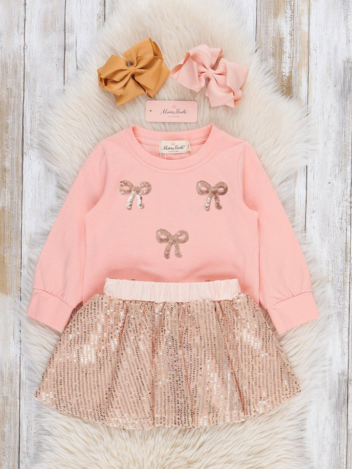 Sparkle Bow Tulle Skirt Outfit