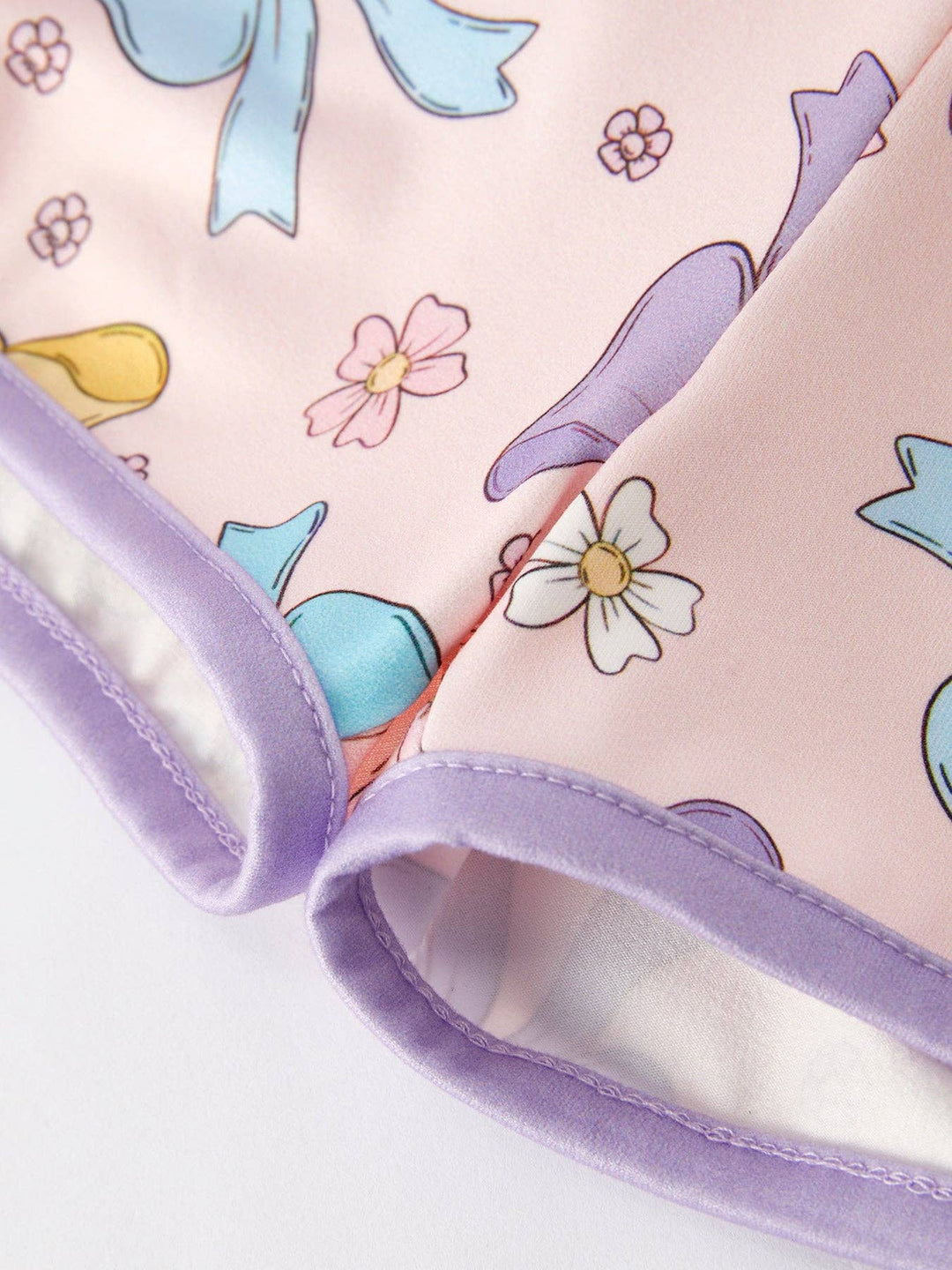 Purple Bow Adjustable Romper