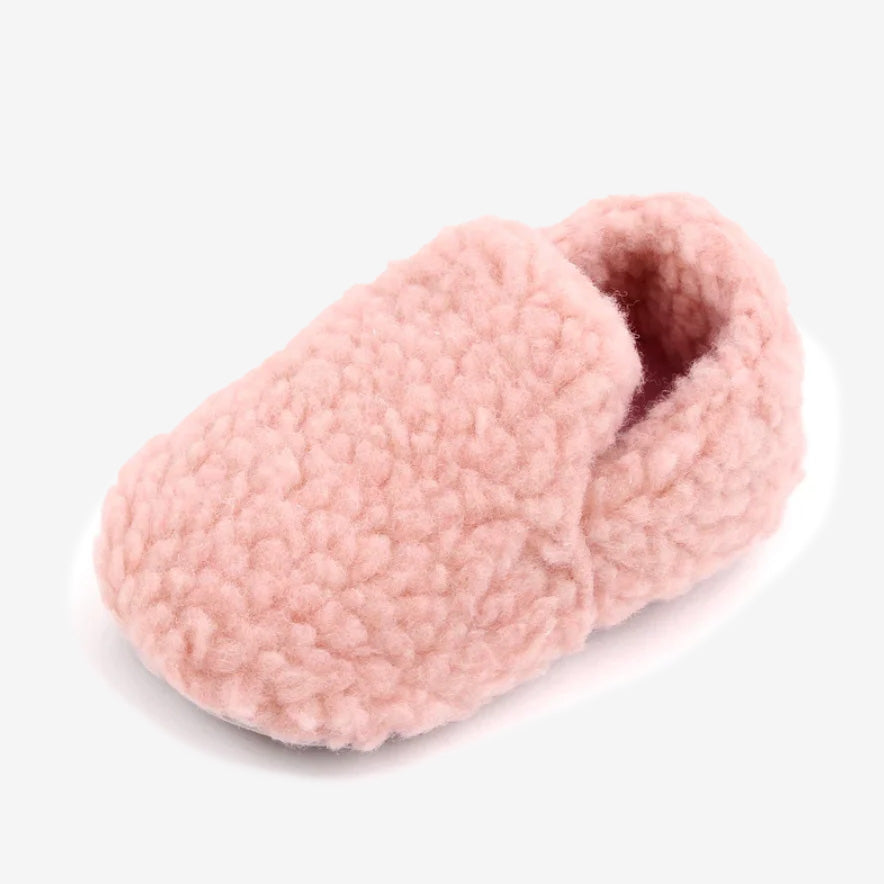 Pink Sherpa Baby Shoes