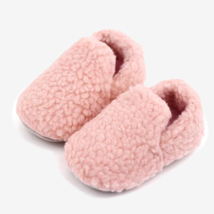 Pink Sherpa Baby Shoes