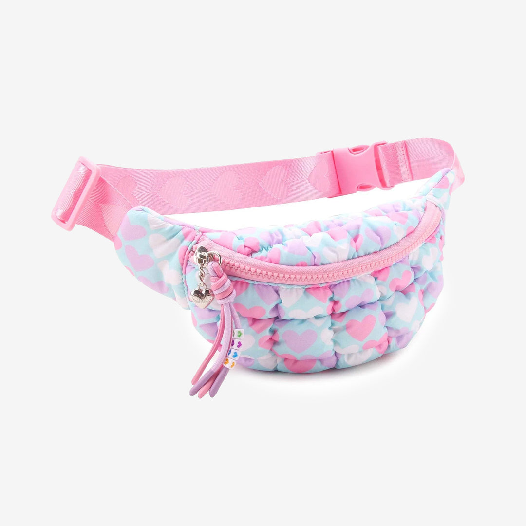 Quilted Scrunchies Heart Printed Fanny Pack