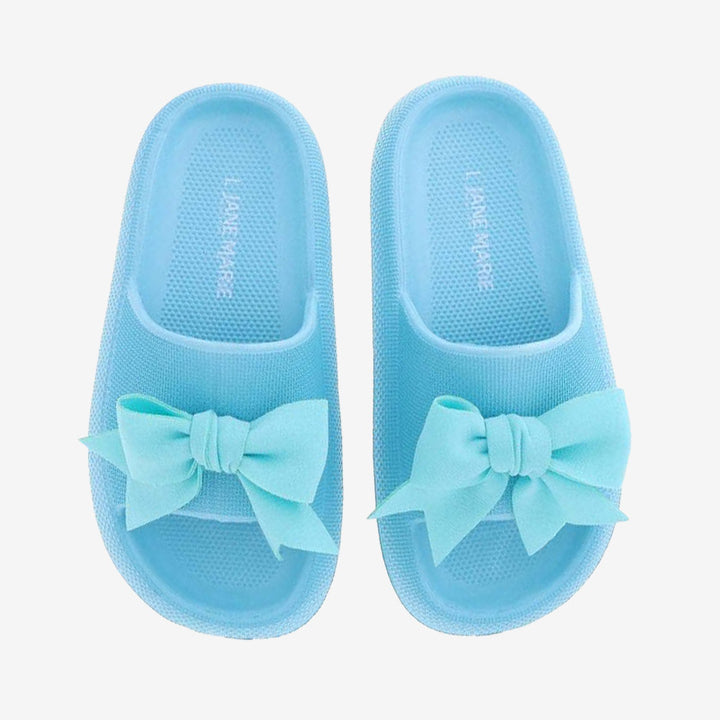 Rubber Bow Sandal- Turq