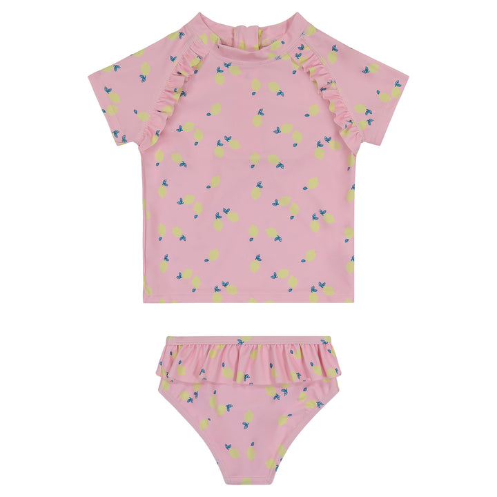 Lemon Rash-guard Swim Suit