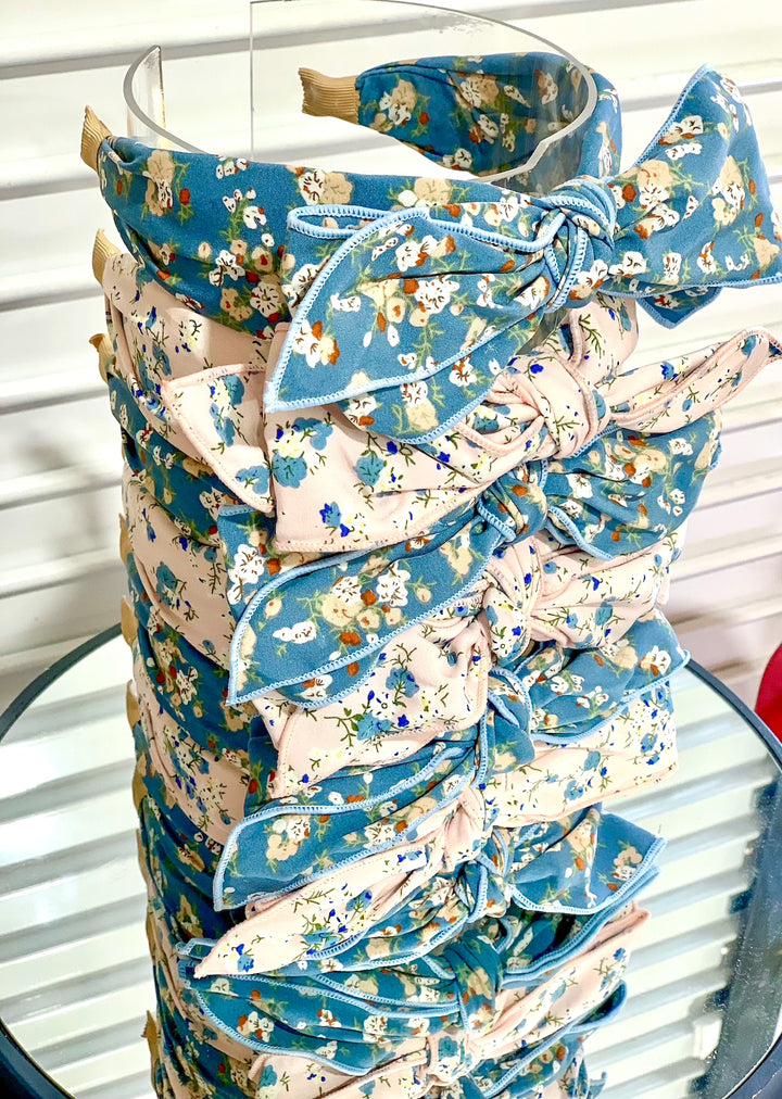 Floral Knot Headband With Bow