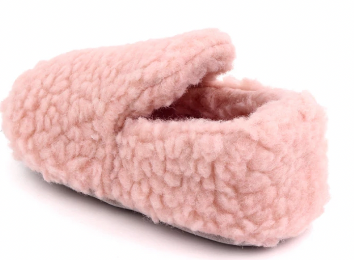 Pink Sherpa Baby Shoes