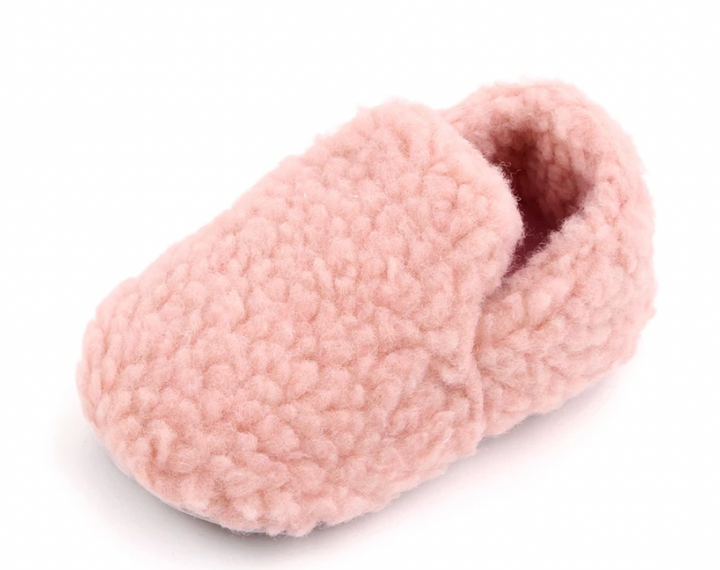 Pink Sherpa Baby Shoes