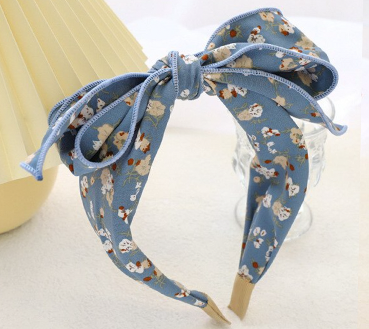 Floral Knot Headband With Bow