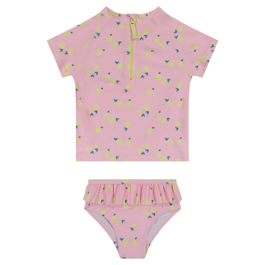 Lemon Rash-guard Swim Suit