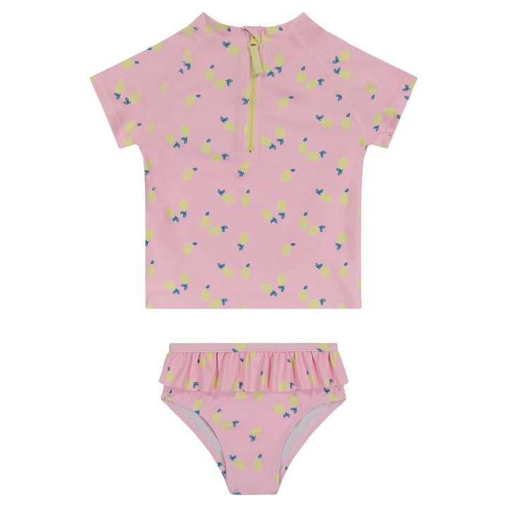 Lemon Rash-guard Swim Suit