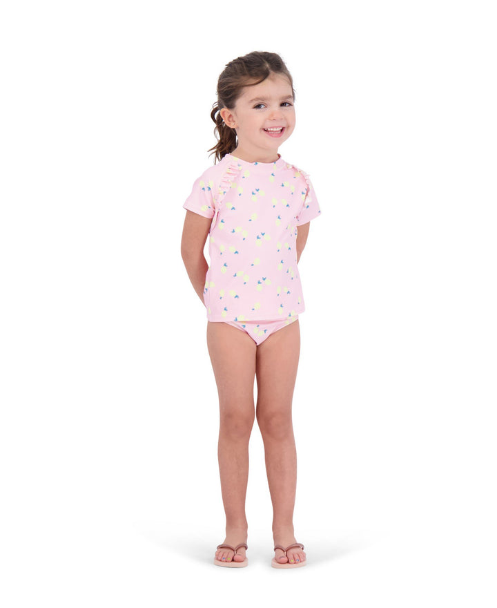 Lemon Rash-guard Swim Suit